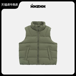 新款 冬季 509 亲子装 XXZXX无帽立领羽绒马甲背心外套男女潮牌童装