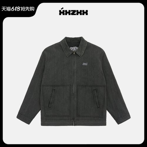 XXZXX潮牌牛仔外套重磅水洗夹克