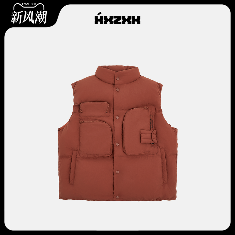 XXZXX潮牌羽绒马甲复古百搭马夹