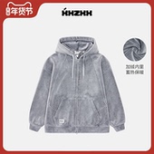 XXZXX加绒连帽卫衣外套绒感上衣男女潮牌童装 2901 新款 亲子装 秋季