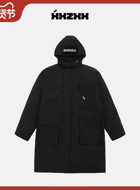 XXZXX中长款羽绒服白鸭绒外套男女潮牌童装亲子装 冬季新款 5803