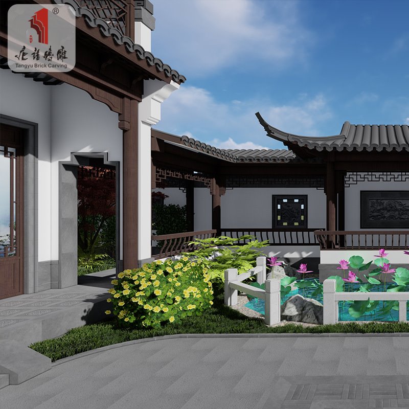 古建门楼门套线中式仿古砖青砖文化砖仿古街牌坊门楼垭口线门套线