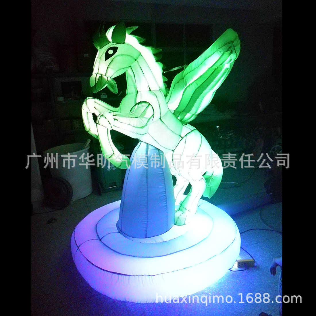 充气飞马中秋节充气发光月球月兔灯光气模PVC仿真玉兔升空月亮
