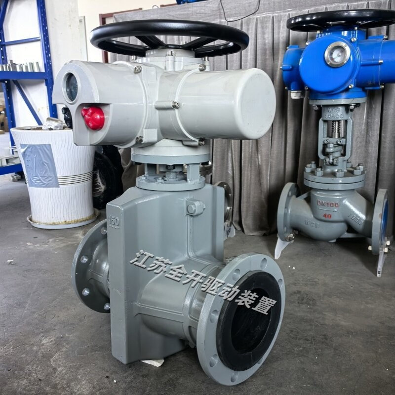 电动管夹阀GJ941X-6-DN80 铝合金材质 耐磨耐腐 软密封 胶管阀