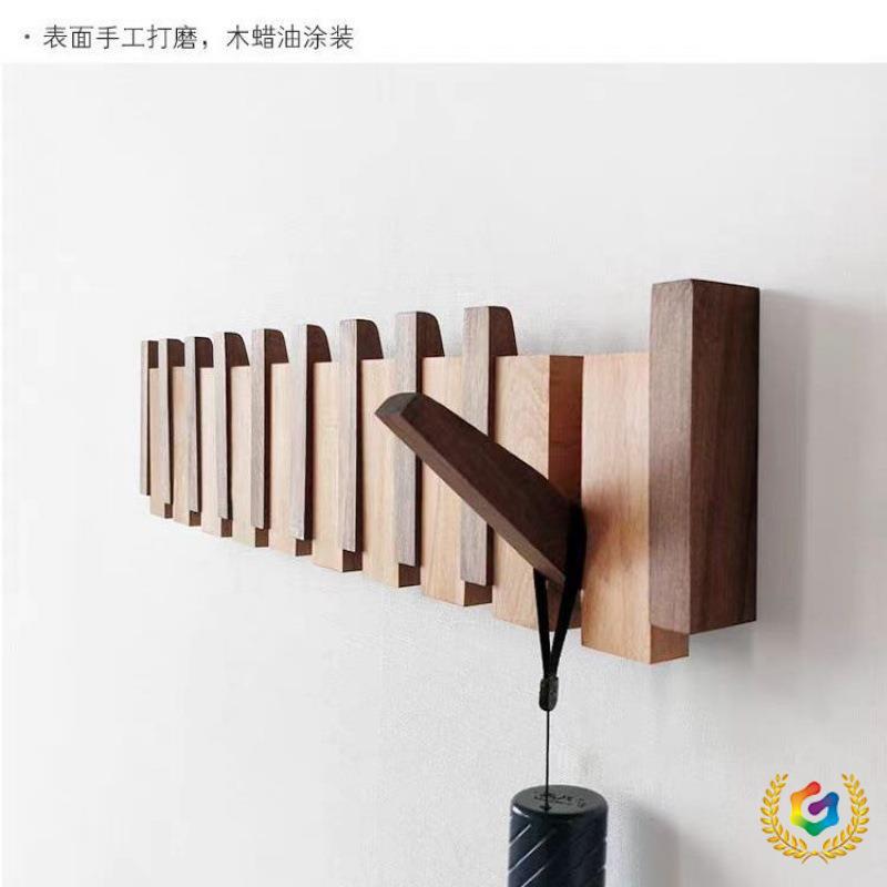 实木钢琴墙壁挂衣架玄关挂钩客厅房间墙上卧室门后衣帽架东隆