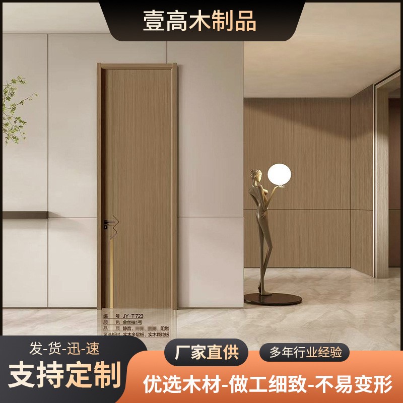 多层实木门室内门房门隔音卧室门简约支持批发静音实木复合门