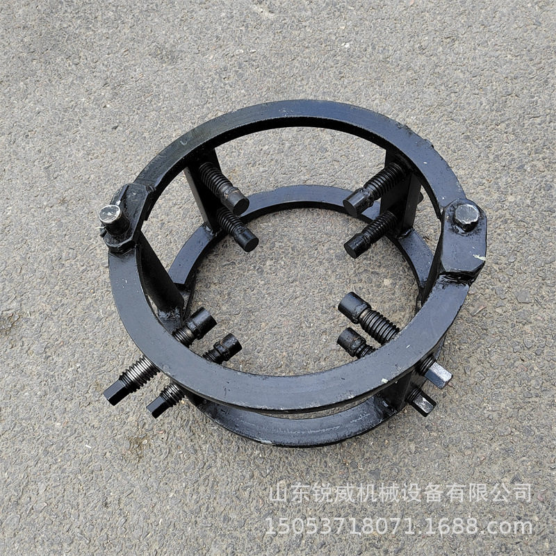 双边顶丝钢管对接器 219管道外对口器 不变形无缝对接连接器