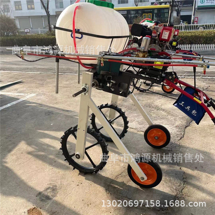 手推式汽油打药机 高架大葱地喷药机 新型柴油汽油打药机视频