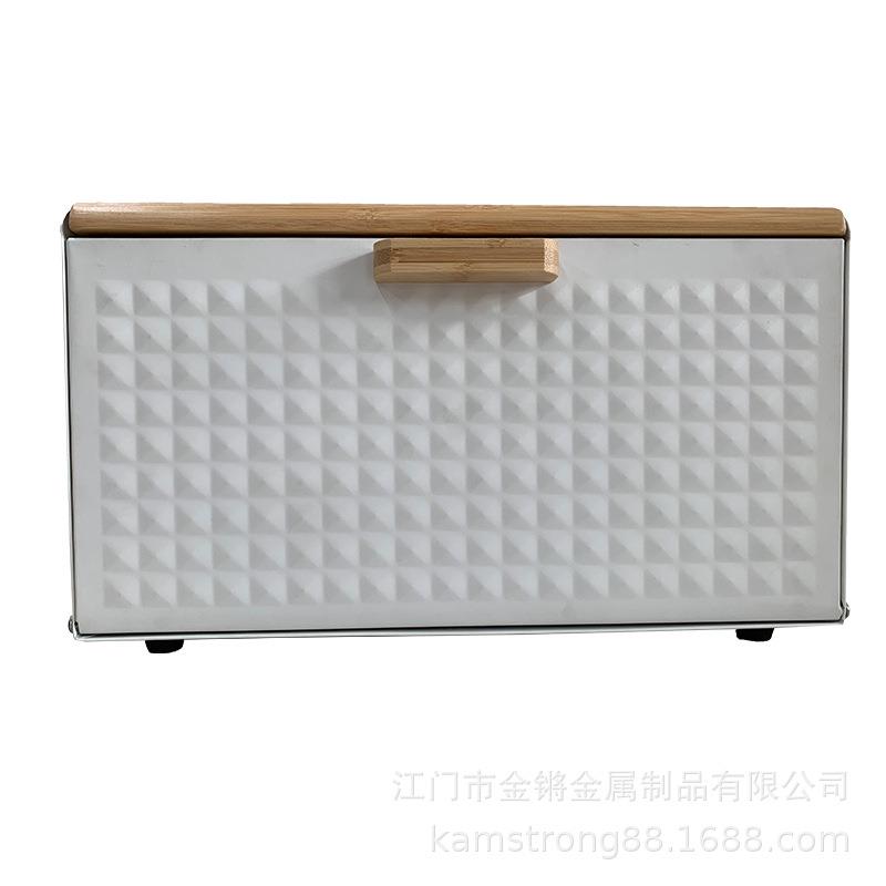 方形竹盖面包收纳箱大号烘焙掀盖厨房整理盒现货