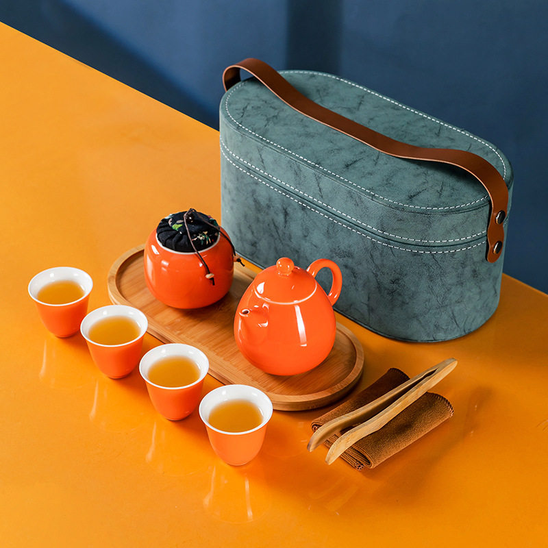 旅行茶具套装茶盘全套套组陶瓷便携式车载商务新年实用送客户礼品