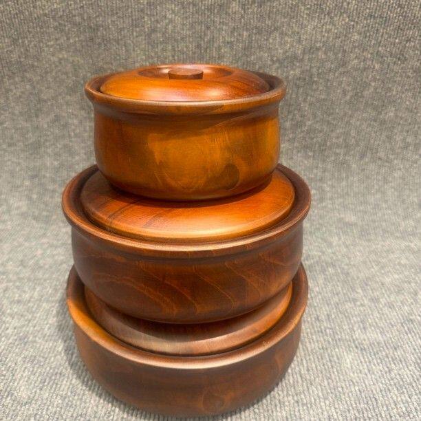 新品家用整木挖空带盖便捷式酥油盒吃糌粑碗