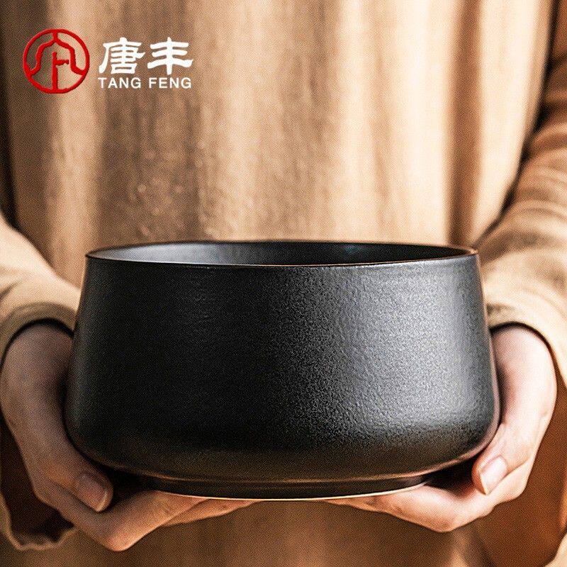 唐丰茶具粗陶茶洗水盂洗茶杯泡茶茶洗缸茶具配件茶洗茶渣缸大号