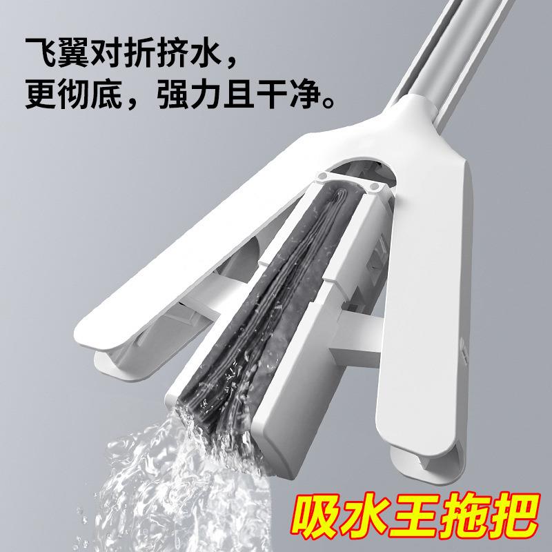 爆款铝合金杆海绵拖把免手洗家用一拖净拖地神器墩拖布吸水胶棉拖