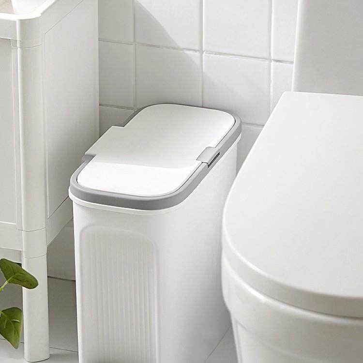 爆款两用窄缝垃圾桶家用厨房卫生间厕所带盖客厅可按压开盖可脚踩