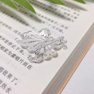胸针小扣时尚 日本品质足银990纯银原创手工掐丝民族风个性 百搭送