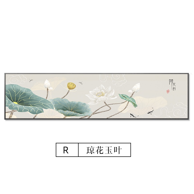 主卧室床头挂画新中式客厅沙发装饰画H背景墙P花鸟民宿酒店房间壁图片
