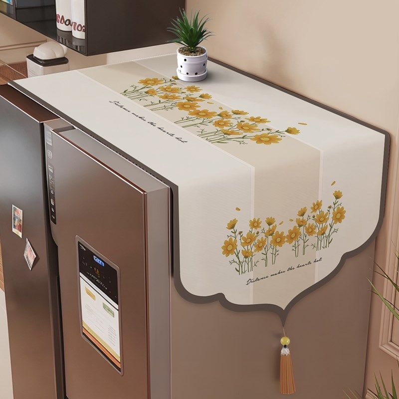 新型单开双开冰箱顶防尘罩可存放滚T筒洗衣机防尘罩,居家布艺,万能盖巾,淘宝优惠券,粉丝福利购,淘宝优惠卷