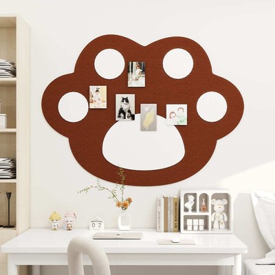 毛毡墙贴b3d立体猫爪照片墙留言板愿望墙儿童房布置房间装饰墙贴