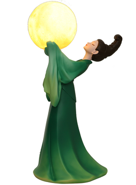 祇此青绿月亮灯卧室客厅玄关桌z面摆件家居饰品新中式古风文创礼