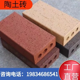 极速陶土砖清水砖240*115*50烧结砖200*100花T园红砖块六面光直角