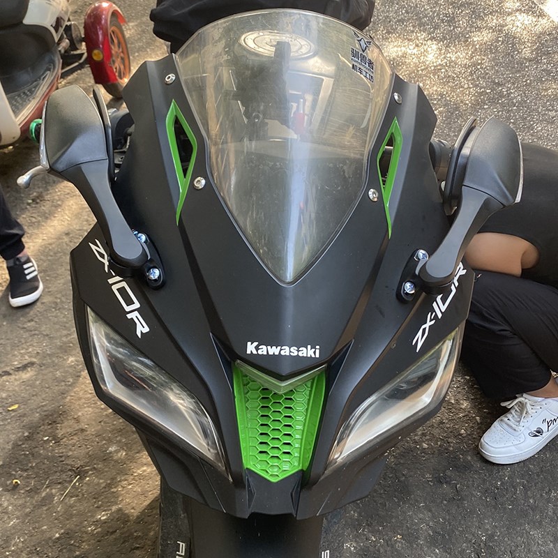 适用川崎忍者 ZX4nRR ZX-4R改装定风翼后照镜风刀竞技大牛后视镜