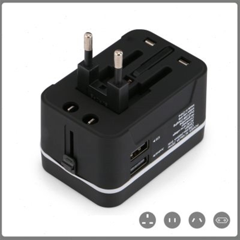 多国通用旅行适配器多功能转换插头带USB充电器 Y工厂转换插头