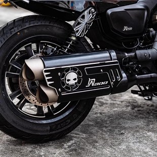 防烫防摔排气罩 铝合金排气隔热板 隔热罩配 改装 适用钱江闪60h0