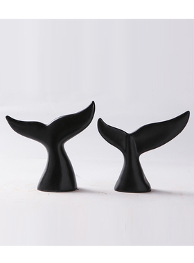 现代简约北欧家居客厅电视柜创意抽象鱼尾巴M摆件儿童房装饰工艺