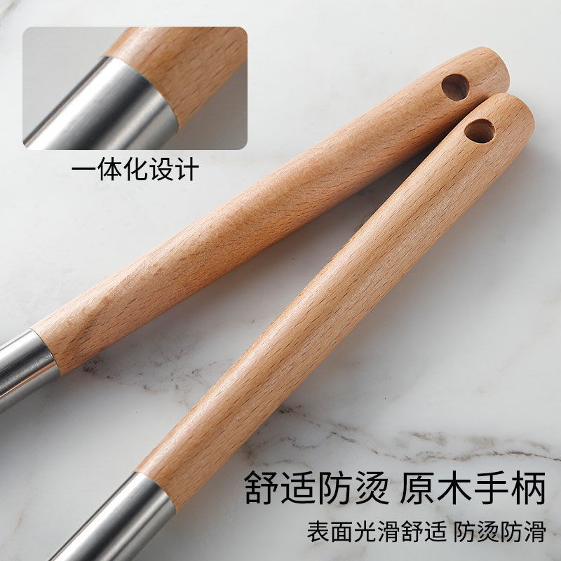 不粘锅硅胶铲汤勺厨具不伤锅护锅炒菜铲子家用铲木Z柄铲勺套装
