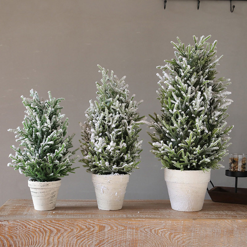 婷芷 圣诞树PE仿真雪松假雪加雪花落雪植绒圣诞树40/50/60CM
