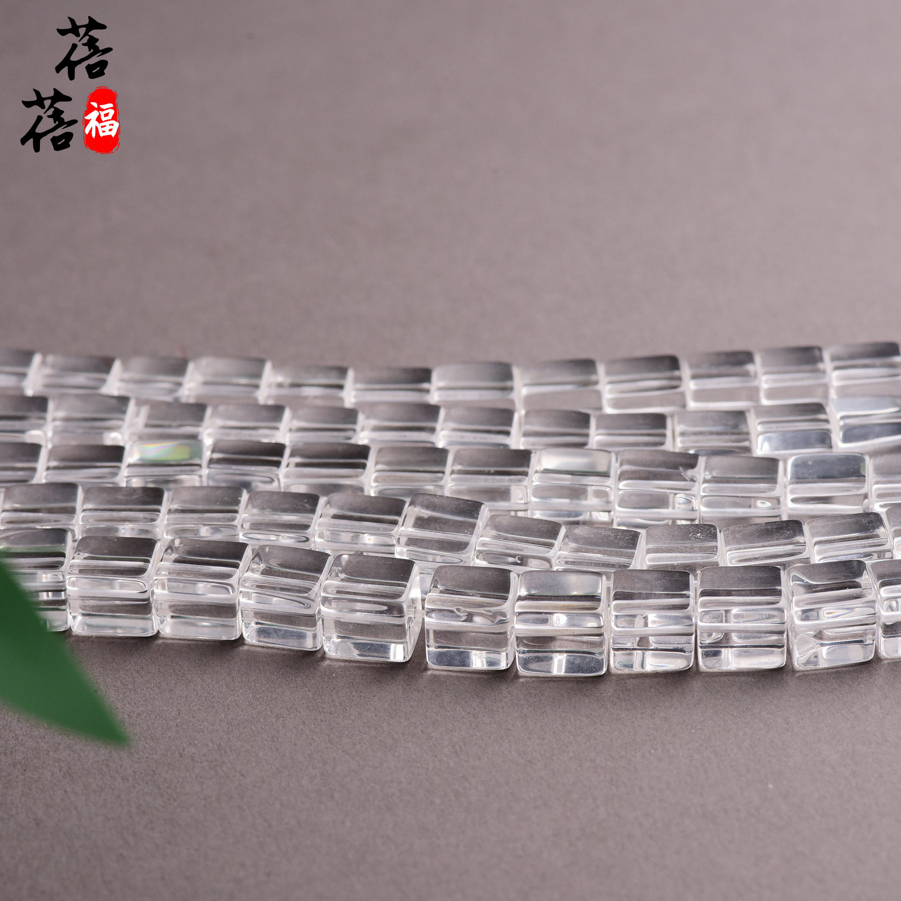 蓓蓓福 白水晶方块散珠半成品 白水晶方糖DIY饰品水晶配珠批发