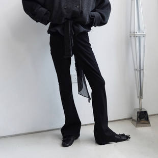 AVVENN修身微喇高腰设计牛仔裤显瘦弹力百搭AL91302625