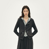 系列假两件拉链双层帽修身 AVVENN 106经典 上衣AL90105545