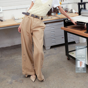 AK11302605 AVVENN格纹拼接双造型切换直筒牛仔裤 孙千同款