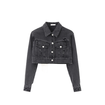 avvenn截短式箱型百搭牛仔外套