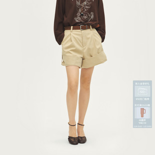 AL71303690 休闲裤 AVVENN设计师款 阔腿直筒挺括斜纹卷边马裤