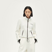 AVVENN领口格纹双拉头摇粒绒保暖短外套AL90105550