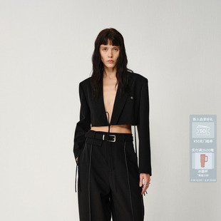 AVVENN截短衬衫 外套上衣AM10101778 料西装