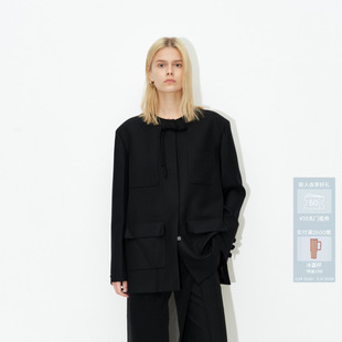 AVVENN新中式 盘扣羊毛老钱风外套AM70110830