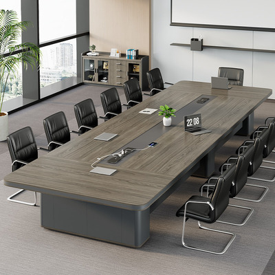 办公会议桌长桌子简约现代会议室培训工作台长条小型洽谈桌椅组合