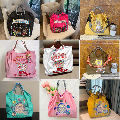 女刺绣帆布手拎包大容量袋