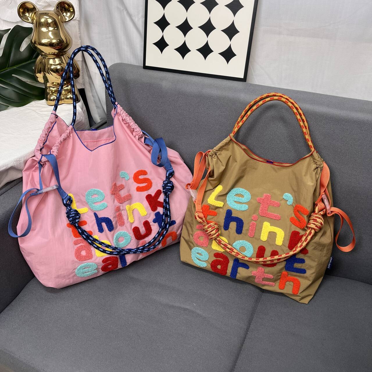 ball chain斜肩包环保袋购物袋斜包单肩包斜背包斜跨包垮包斜挂包