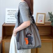 日本手提斜挎包ball chain环保袋尼龙女小众单肩包登山防水通勤