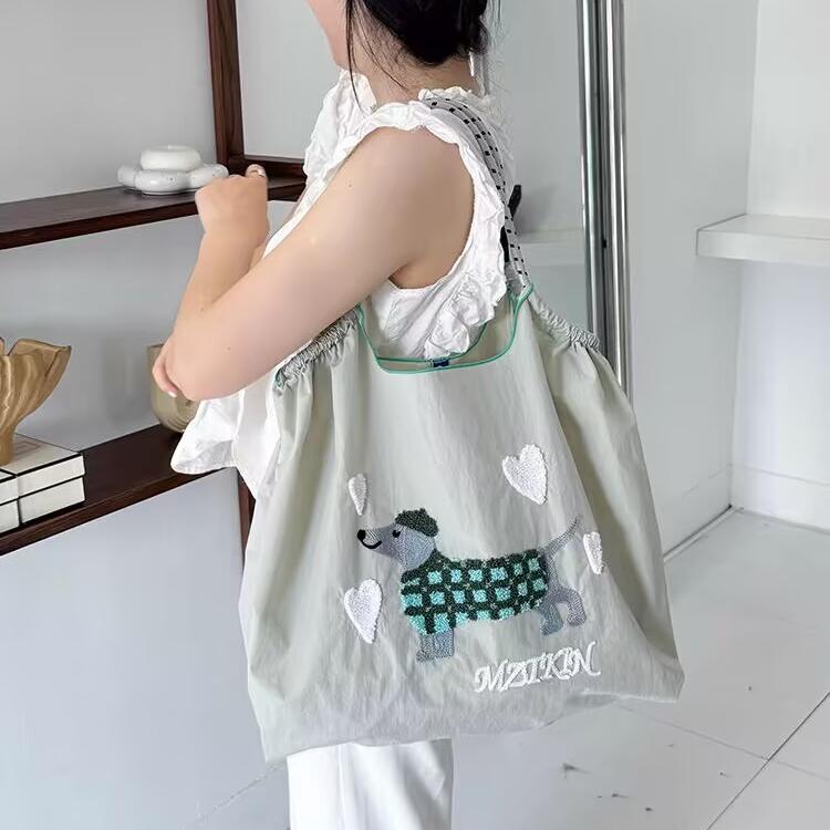 毛巾锈GUAN BALL包环保购物袋提包女斜挎挂包拎包挎包斜肩包斜背