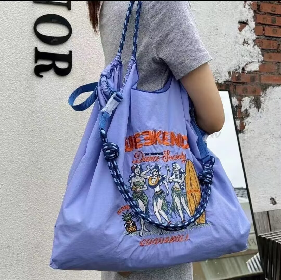 高圆圆同款ballchain环保袋刺绣