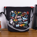 高级感斜挎大容量手提单肩通勤托特 刺绣水桶包包女2025新款 拉链