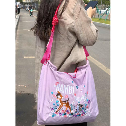 张元英同款夏季女士刺绣托特包