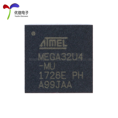 原装正品 贴片 ATMEGA32U4-MU QFN-44 8位 微控制器 芯片 16MHZ