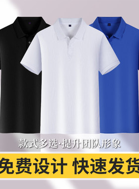 (XS T02)夏季速干纯色polo工作服定制高端短袖男女t恤印logo翻领