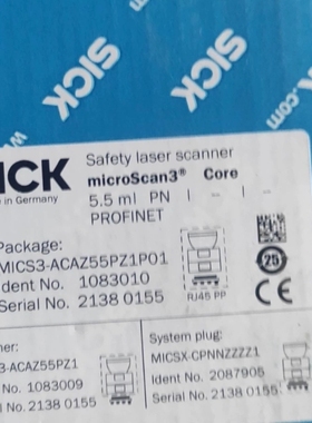 【顺庆】SICK雷达SN：1083010…【议价】